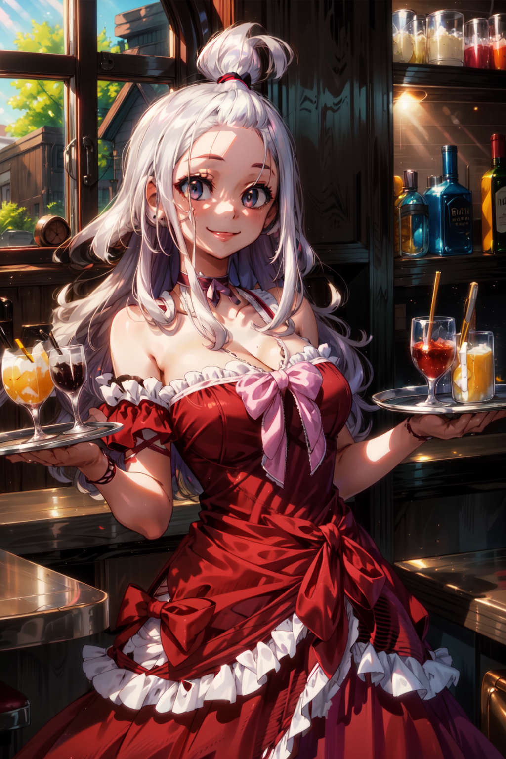 00032-186154118-masterpiece,best quality,1girl,aamira,long hair,bangs pinned back,topknot,forehead,choker,bare shoulder,cleavage,red dress,frill.png